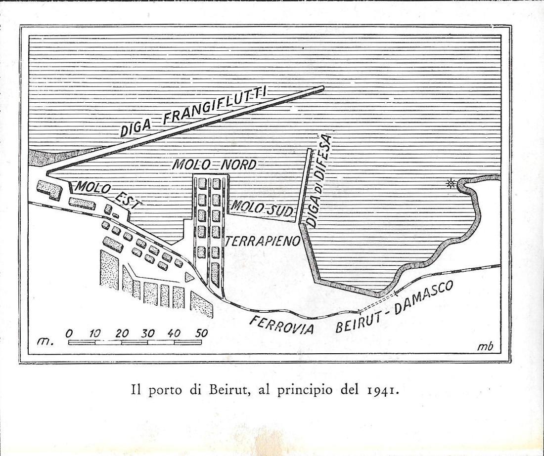Il porto di Beirut, al principio del 1941. Stampa 1934