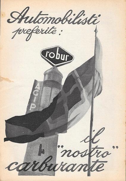 Robur il nostro carburante. Advertising 1936 - copertina
