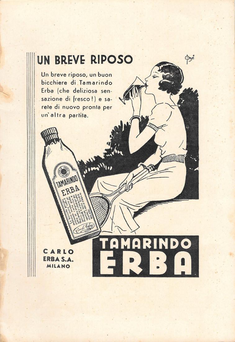 Tamarindo Erba / Olio Sasso. Advertising 1936