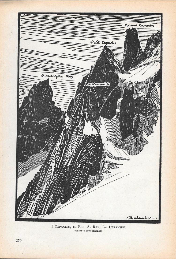I Capucins, il Pic, A. Rey, La Pyramide. Stampa 1936