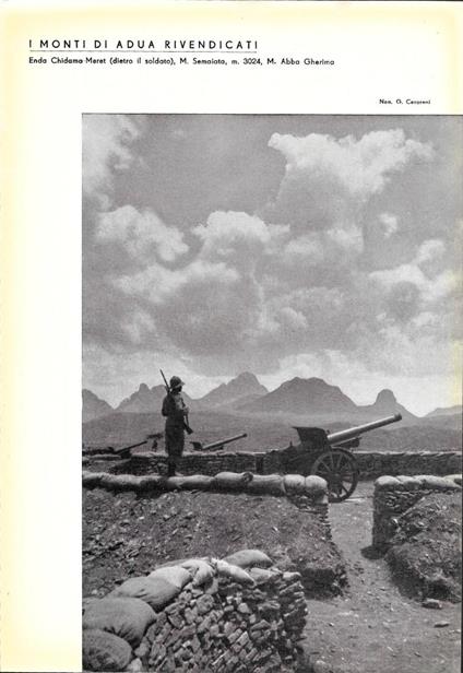 I monti di Adua Rivendicati / M. Gamero Raduno Invernale . Stampa 1936 - copertina