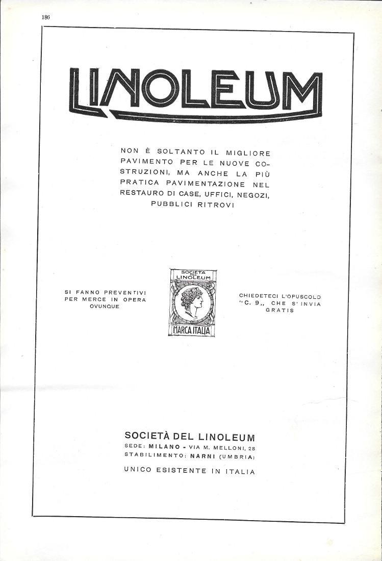 Linoleum. Advertising 1930