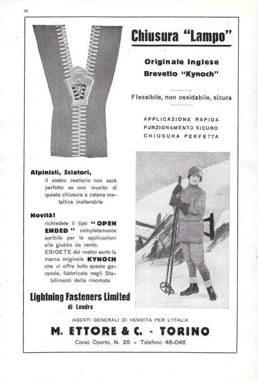 Chiusura Lampo. Originale inglese brevetto Kynoch. Advertising 1930 - copertina