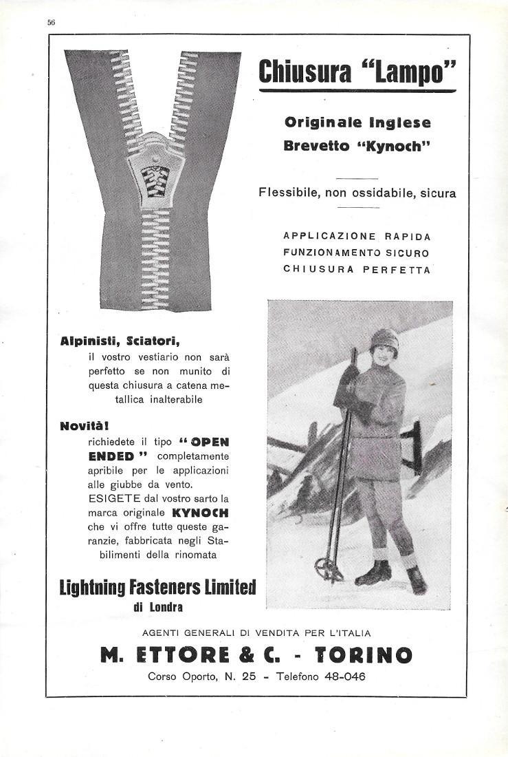 Chiusura Lampo. Originale inglese brevetto Kynoch. Advertising 1930