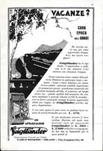 Vacanze con un apparecchio Voigtlander. Advertising 1930