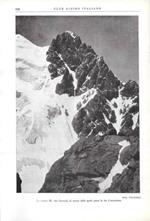La parete SE del Ghiulcì, al centro della quale passa la via dell'ascensione. Stampa 1930