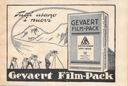 Gevaert Film-Pack. Pubblicità 1930 - copertina