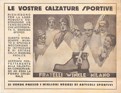Fratelli Winkle. Le vostre calzature sportive. Pubblicità 1930 - copertina