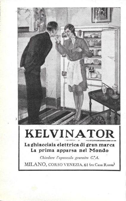 Kelvinator. La ghiacciaia elettrica di gran marca. Advertising 1930 - copertina