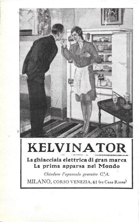 Kelvinator. La ghiacciaia elettrica di gran marca. Advertising 1930 - copertina
