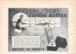 Crema Sport. CIpria Klitia. Advertising 1935