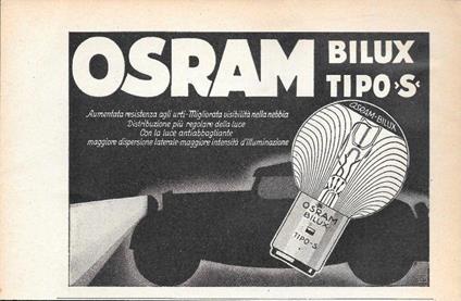 Osram. Bilux tipo S. Advertising 1935 - copertina