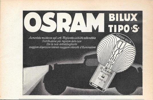 Osram. Bilux tipo S. Advertising 1935 - copertina
