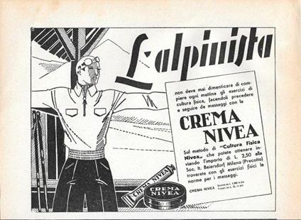 Crema Nivea. Advertising 1935 - copertina