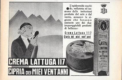 Crema Lattuga 117 / Olio Sasso. Advertising 1936 - copertina