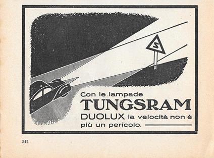 Lampade Tungsram Duolux. Advertising 1936 - copertina