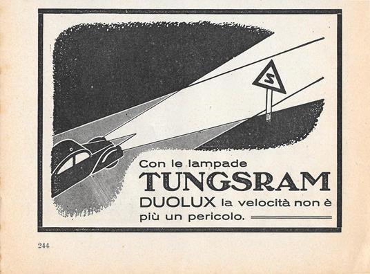 Lampade Tungsram Duolux. Advertising 1936 - copertina