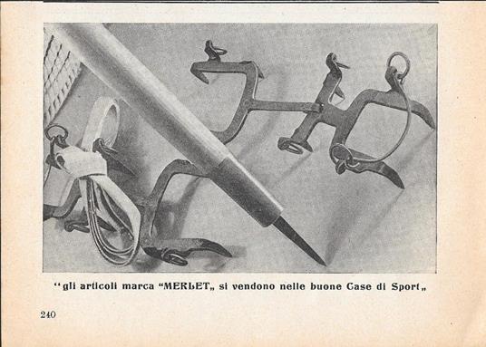 Merlet . Articoli Merlet nelle buone Case di Sport. Advertising 1936 - copertina