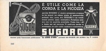 Sugoro . Salsa Preparata. Advertising 1936 - copertina
