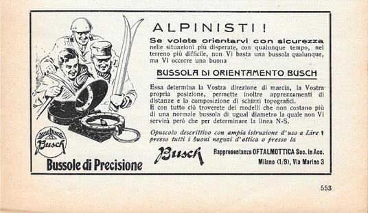 Busch . Bussola di insuperata precisione. Advertising 1936 - copertina