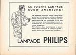 Le vostre lampade sono anemiche! Lampade Philips. Advertising 1935