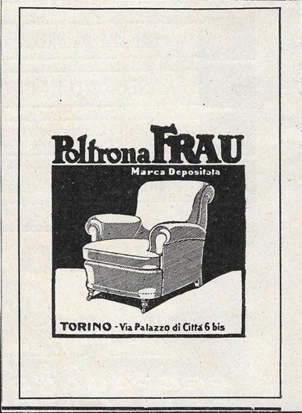 Poltrona Frau. Advertising 1929 - copertina
