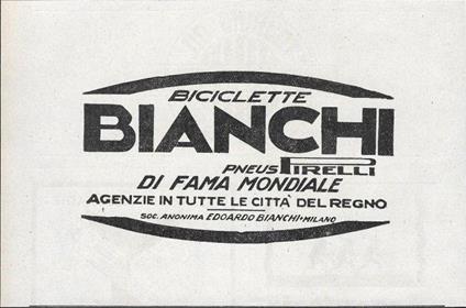 Biciclette Bianchi. Advertising 1928 - copertina