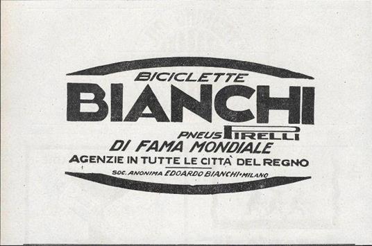 Biciclette Bianchi. Advertising 1928 - copertina