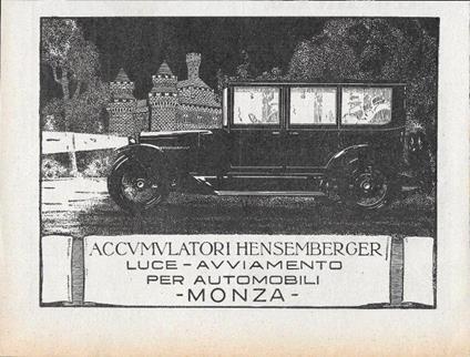 Hensemberger Accumulatori. Advertising 1928 - copertina