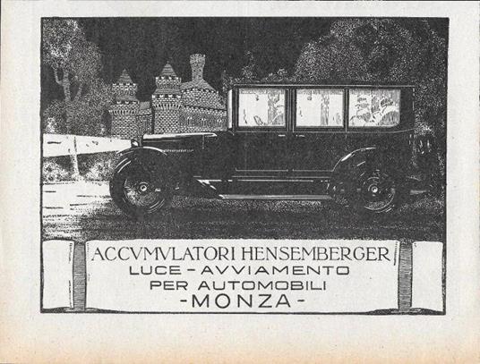 Hensemberger Accumulatori. Advertising 1928 - copertina