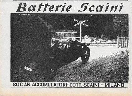 Batterie Scaini - Milano. Advertising 1928 - copertina