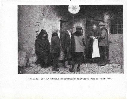 Terme di Comano - I ragazzi con la stella raccolgono provviste. Stampa 1928 - copertina