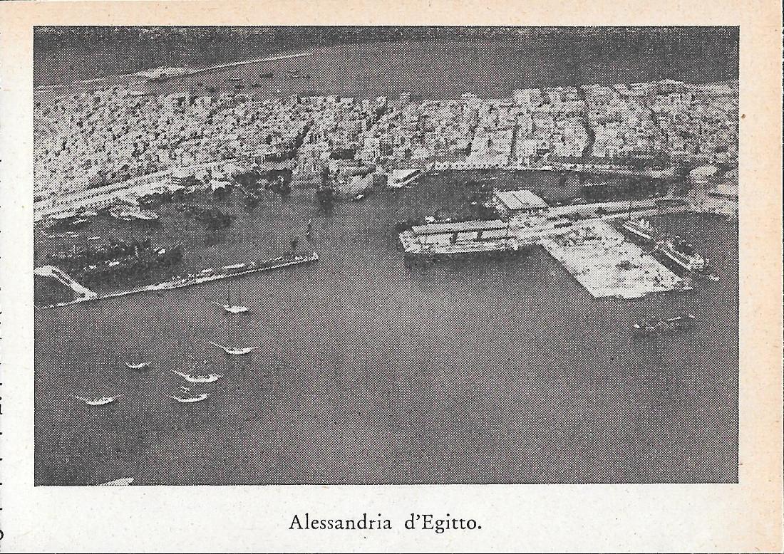 Alessandria d'Egitto / Porto Said. Stampa 1934 fronte/retro