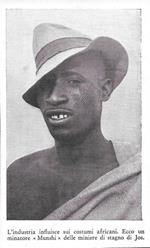 Minatore Munshi delle miniere di stagno di Jos (Nigeria). Stampa 1934