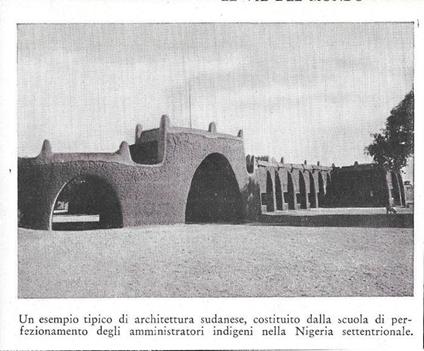 Esempio di architettura sudanese. Stampa 1934 - copertina