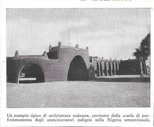 Esempio di architettura sudanese. Stampa 1934 - copertina