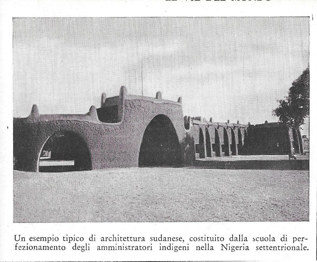 Esempio di architettura sudanese. Stampa 1934