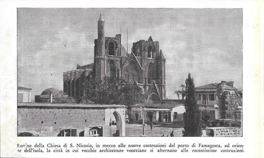 Nuovo Palazzo sede del Governo di Cipro a Nicosia/Rovine della chiesa di S. Nicosia. Stampa 1934 - 2