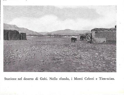 Stazione nel deserto di Gobi - Nello sfondo, i M.ti Celesti. Stampa 1934 - copertina