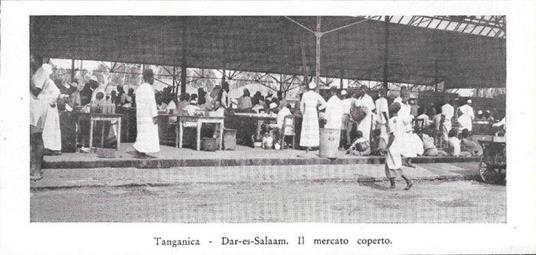Tanganica. Dar-es-Salaam - Il mercato coperto. Stampa 1934 - copertina