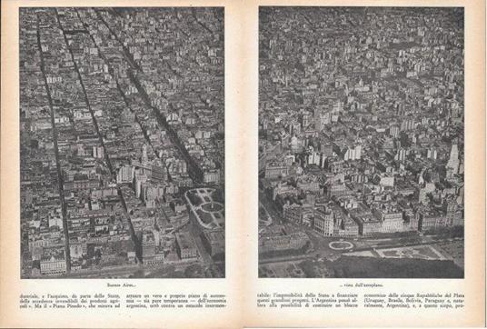 Buenos Aires vista dall'aeroplano. Doppia pagina. Stampa 1934 - copertina