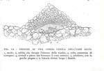 Sezione di una tomba conica dell'Uadi Agiàl (Libia). Stampa 1934