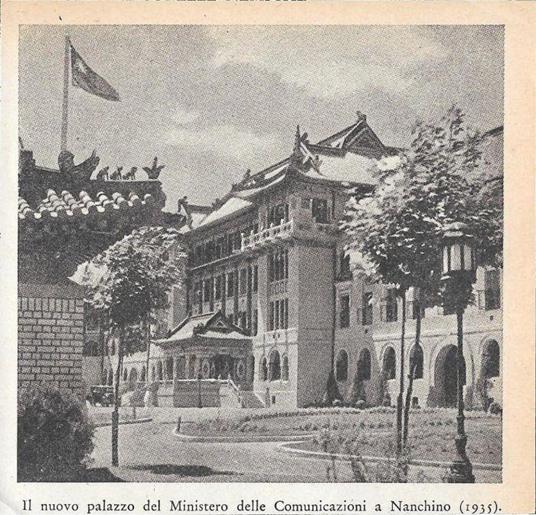 Il nuovo palazzo del Ministero delle Comunicazioni a Nanchino. Stampa 1934 - copertina