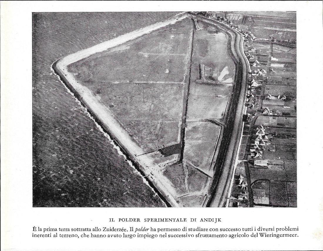 Il polder sperimentale di Andijk (Olanda). Stampa 1934