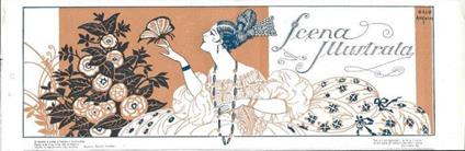Testata de Scena Illustrata. Illustratore Ezio Anichini. Stampa 1923 - copertina