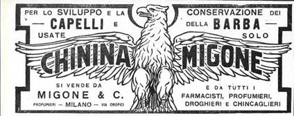 Chinina Migone. Advertising 1923 - copertina