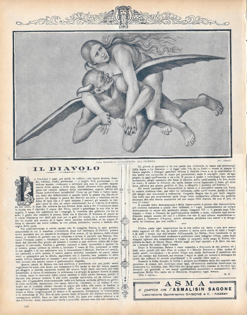 Addestramento del cane / Il diavolo. Stampa 1923