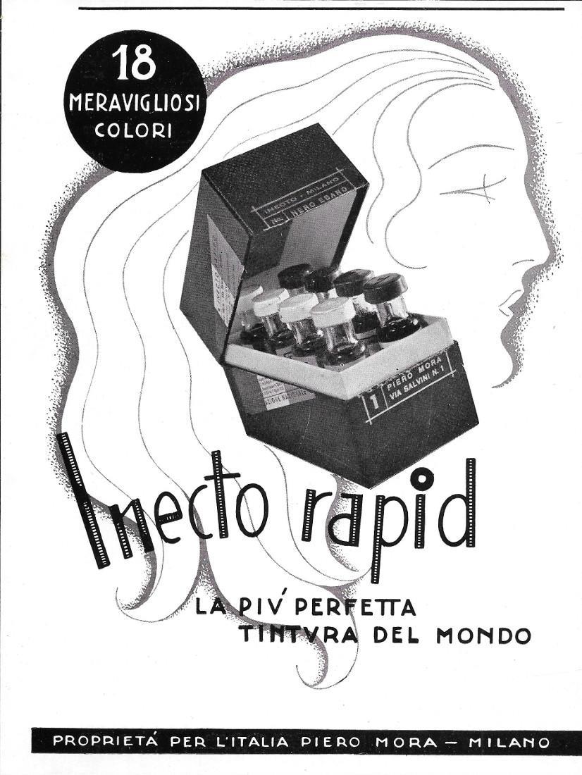 Inecto Rapid. La più perfetta tintura del mondo. Advertising 1939