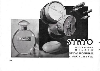 Lavandula Sirio. Advertising 1939 - copertina