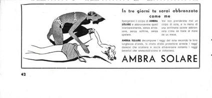Ambra Solare. Advertising 1939 - copertina